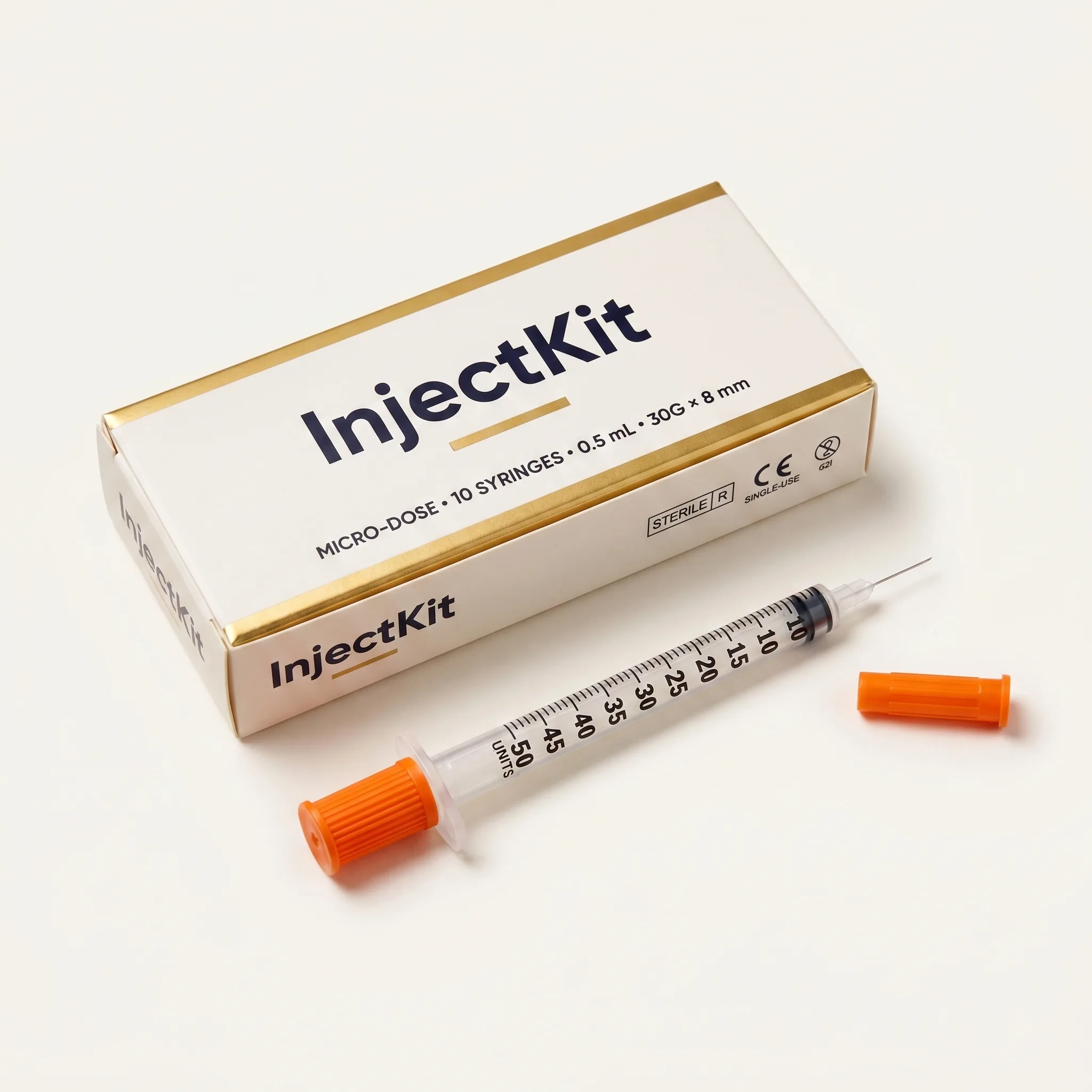 Sterile Syringe 0.5 mL · U-100 · 30G x 5/16